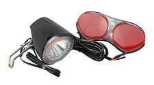 Fahrrad LED Lichtset für Nabendynamo 20 Lux Frontlicht UN4255, Rücklicht, Kabel