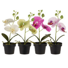 4er Set Künstliche Orchidee im Topf Kunstblumen Kunstpflanzen Orchideen Blumen