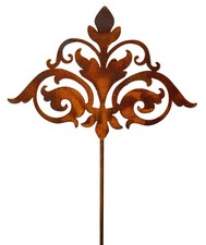 Edelrost Gartenstecker Barock