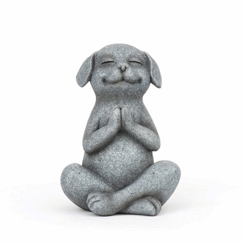 Meditierend-Hundestatue
