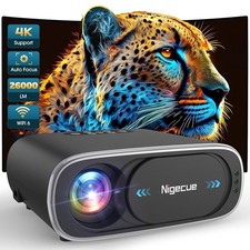 Nigecue Beamer 4K Autofocus WiFi Bluetooth 1080P Full HD Projektor Heimkino