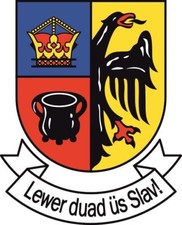 Aufkleber Nordfriesland Wappen mit Schrift Autoaufkleber Sticker Konturschnitt