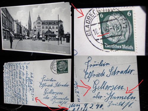 Alte postkarte gellersen - alte,