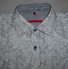 Toll! SIGNUM Hemd Gr. S Grau/Weiß Paisley Muster Kurzarm wie NEU