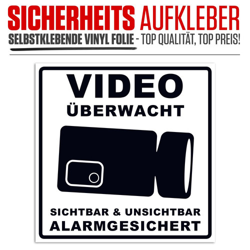 Videoüberwachung aufkleber - videoüberwachung,