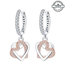 Herz Creolen 925 Silber Damen