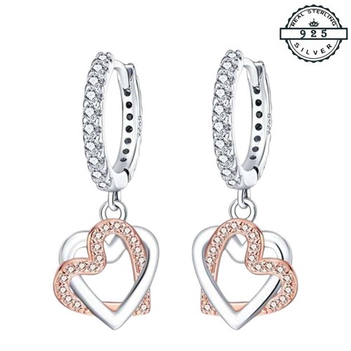 Herz creolen 925 silber damen - 925,