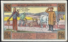 50 Pfennig  Barntrup in Lippe 1921  Serienschein Notgeld Gutschein  15.11.c