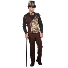 HERREN STEAMPUNK WESTE Karneval Fasching  Mittelalter Gothik Gothic Kostüm Party