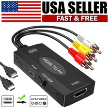 1080P HDMI Male To 3 RCA Video