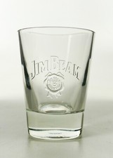 Jim Beam Bourbon Whiskey Tumbler schweres Glas Reliefdruck klare Mixgläser 2444