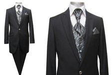 Schwarze Cutaway Herren Anzug Hochzeit*175*
