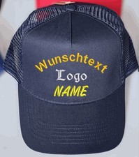 Bestickte Trucker Snapback Base Cap – Individuell mit Name/Text/Logo – Netz Mesh