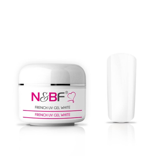 French nails gel - french, white