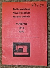 Textima/Veritas, orig. Bedienungsanl.,gebr., Rubina 1290, 1390 (deutsch,-  ung.)