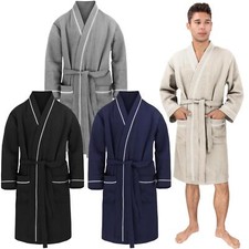 Leichter Bademantel Baumwollbademantel Morgenmantel Herrenbademantel Weich