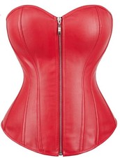 Kunstleder Corsage Rot