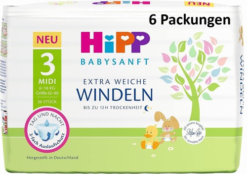 Hipp babysanft windeln midi - windeln,
