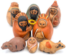 Besondere Krippe Handarbeit Keramik Peru Fairtrade 