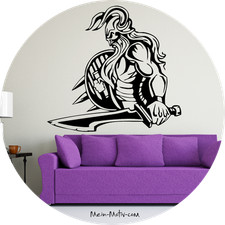 Wandtattoo Wikinger mit