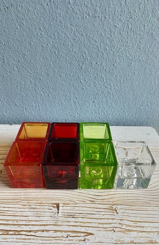 Teelichtgläser 6x6cm glas - 7,