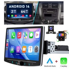 Android 14 64G Carplay Autoradio 1DIN GPS NAV BT RDS 360° Drehbar Bildschirm KAM
