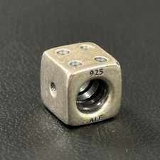 Original PANDORA Charm Würfel Silber 925 ALE #1775