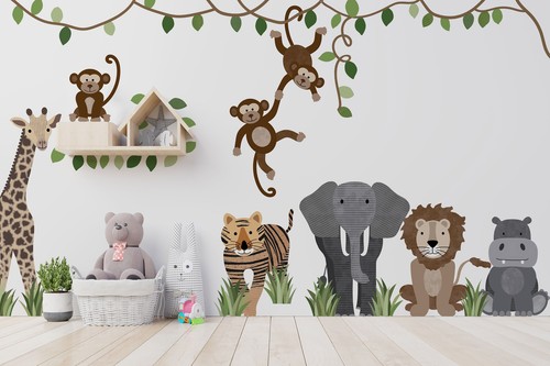Safari tiere und affe großes - safari,