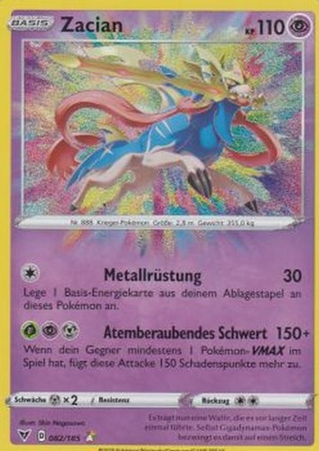 Zacian 082 185 - zacian, rare