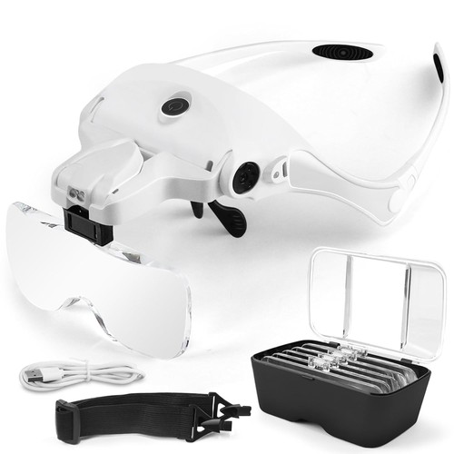 Lupenbrille mit led licht - lupenbrille,