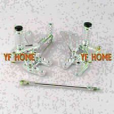 Motorrad-Rearsets Fußrasten  für Suzuki GSXR1000 K7 2007 2008 silber