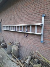 Zweiteilige Mehrzweckleiter, 2 X 14 Sprossen, Leichtmetall, Hymer