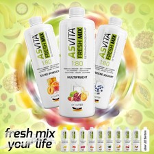 (14,99 EUR/l) ASVita Fresh Mix 1:80 - 1L Flasche Getränke Sirup Zuckerfrei