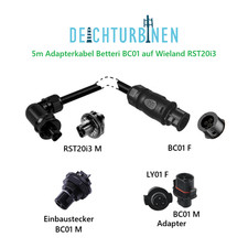 Inverter Verlängerungskabel Adapter Betteri BC01 Deye LY01 zu Wieland RST20i3