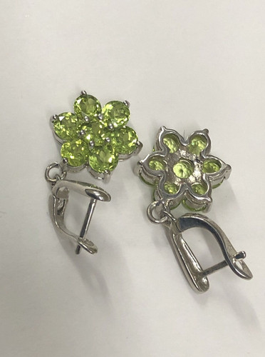 Natürlicher peridot 5x5 - natürlicher,