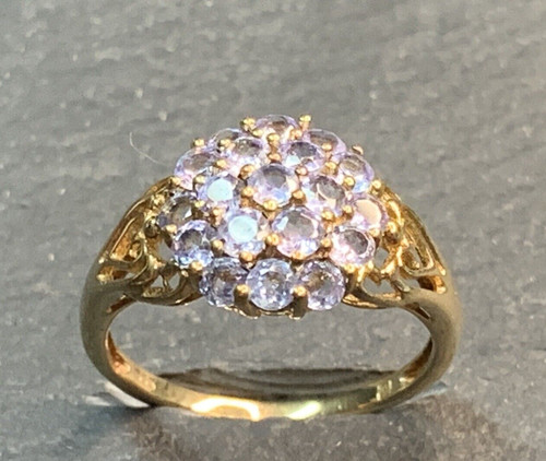 Tansanit goldring 333er - goldring,