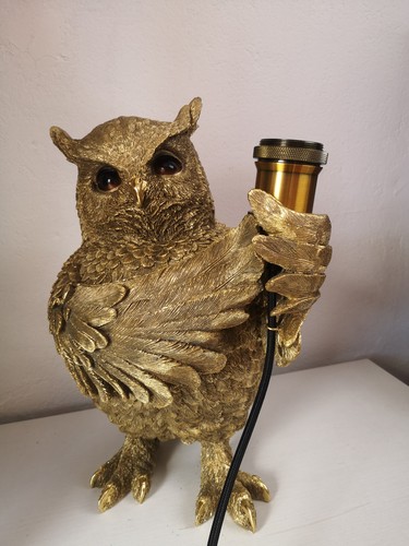 Tierlampe eule uhu - 36, gold