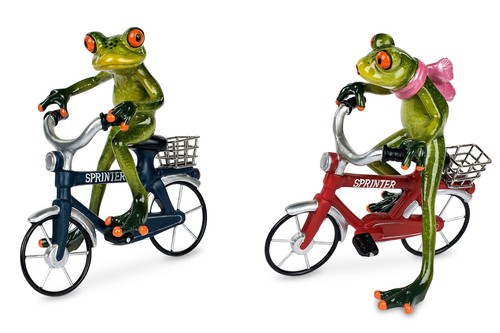 Frosch auf fahrrad - frosch,