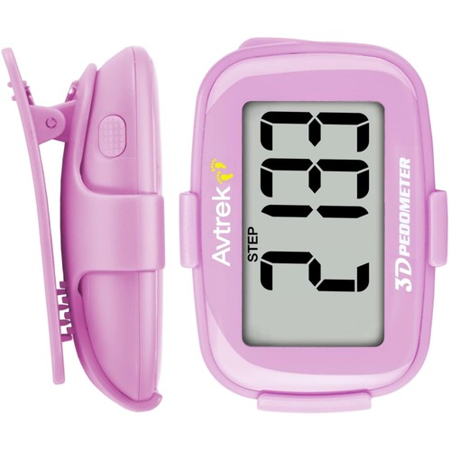 Schrittzähler clip pink - 3d,