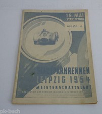 Rennprogramm Stadtparkrennen Leipzig 1954 Meisterschaftslauf 16.Mai