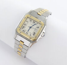 Cartier Santos Carree Herren 29mm Automatik Stahl/Gold Godron Revision Ref. 2961