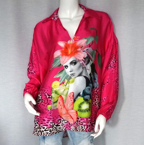 Oversized tunika satin shirt - tunika,