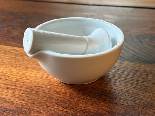 Porzellan mörser mit - porzellan,