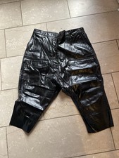 Rundholz Hose schwarz glänzend M