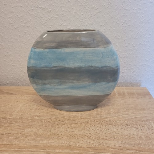 Vase keramik flach - flach, rund