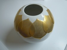 Rosenthal Porzellan Serie Lotus Dekor  Goldblatt  Vase