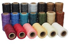 200m Forellenfaden 1mm gewachst 0,06€/m stabil Sattlergarn Ledergarn Wachsfaden