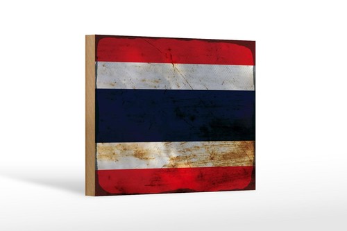 Holzschild flagge thailand - holzschild,