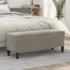 Sitzbank hellgrau 100x35x41 cm