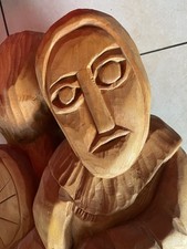 Holzfigur handgeschnitzt groß